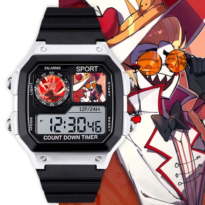 Digital Alarm Clock - Relógio Digital Hazbin Hotel Charlie Alastor