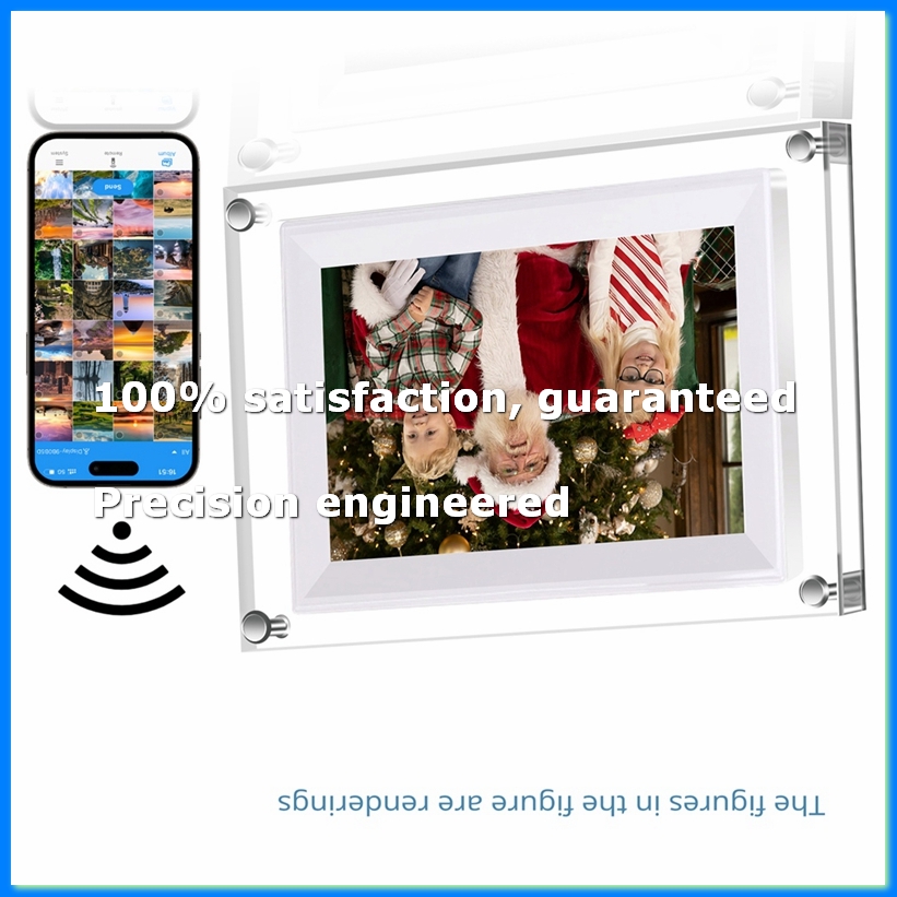 Digital Photo Frame Wifi - Novo Porta-Retrato Digital Transparente de Acrílico