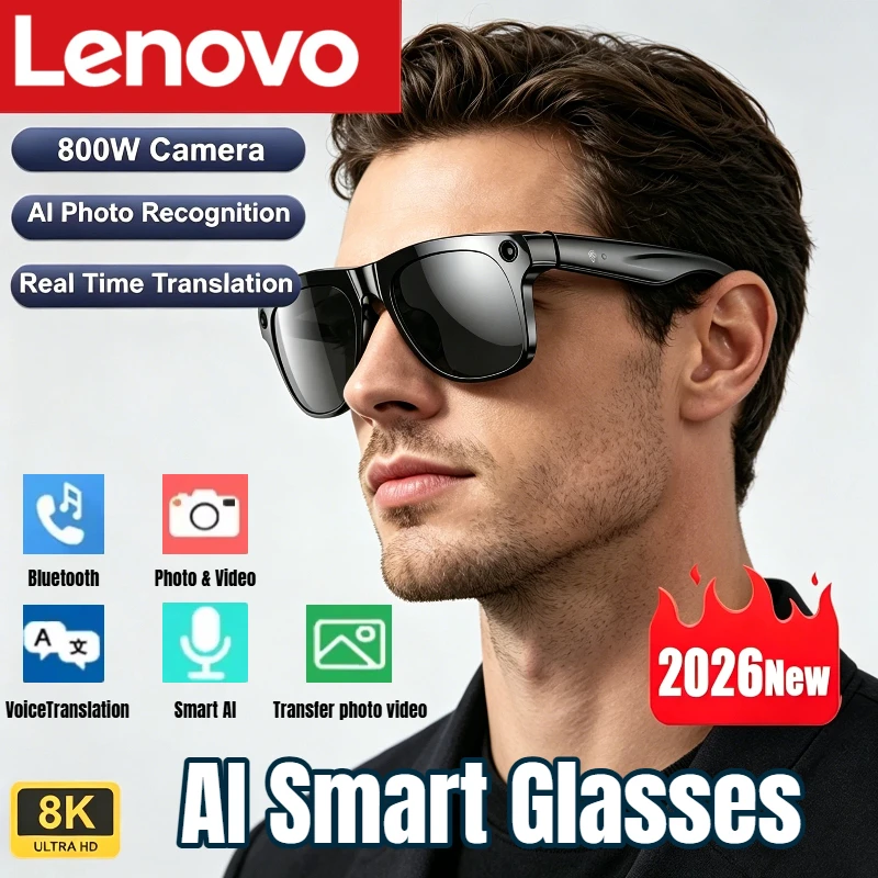 Smart Glasses Ar - Óculos Inteligentes Lenovo AI 8K HD