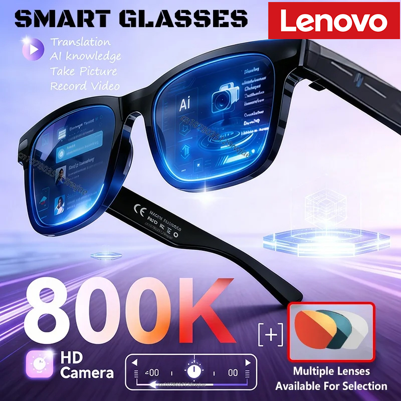 Smart Glasses Ar - Óculos Inteligentes Lenovo AI com Tradução