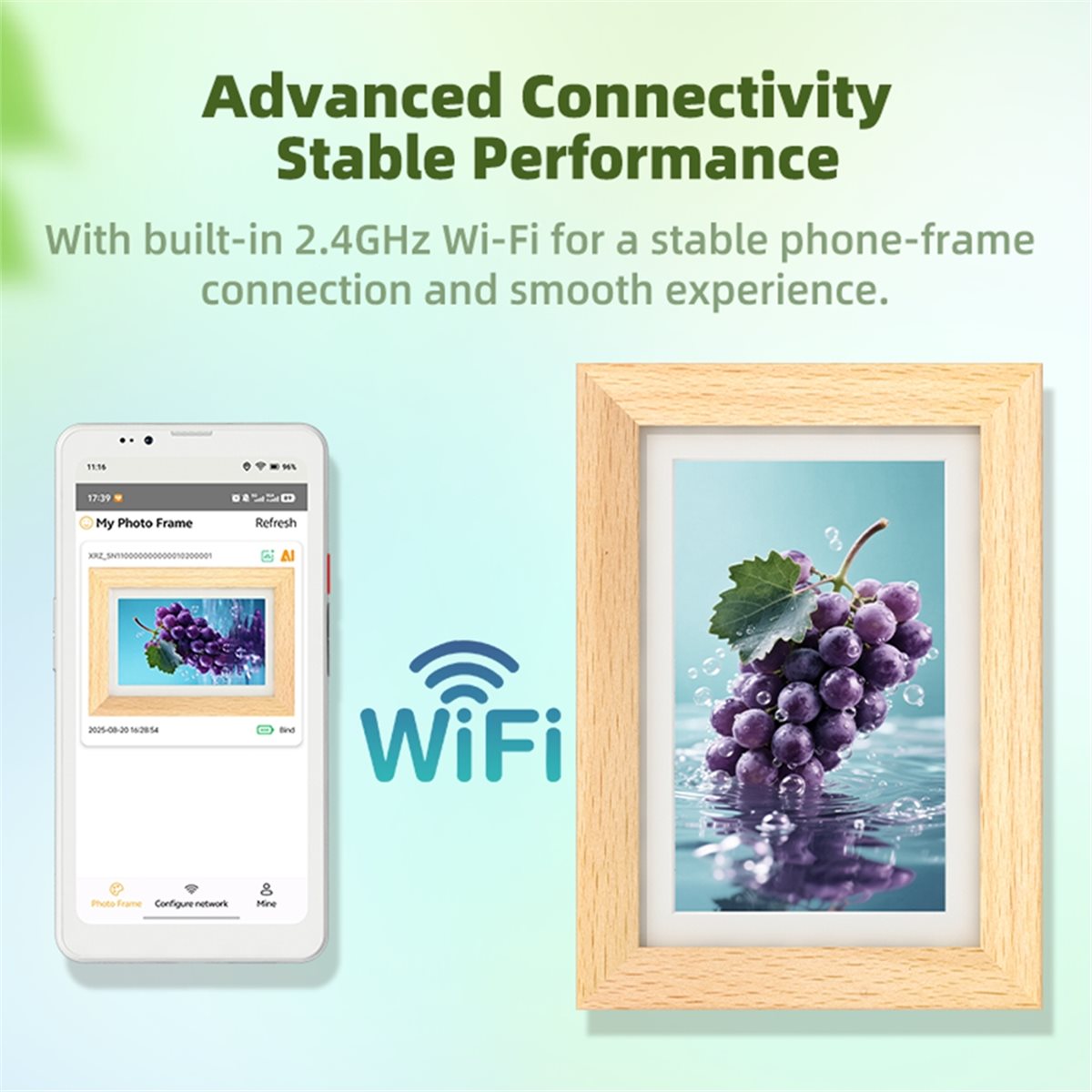 A73T 7.3'' Display Colorido E- - Digital Photo Frame Wifi avaliação e preço