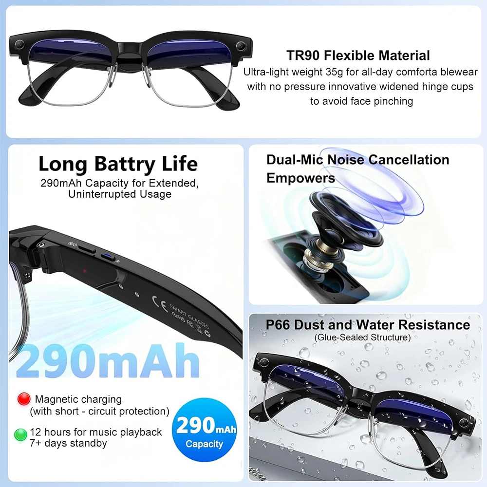 Óculos Inteligentes 4K com IA, - Smart Glasses Ar avaliação e preço