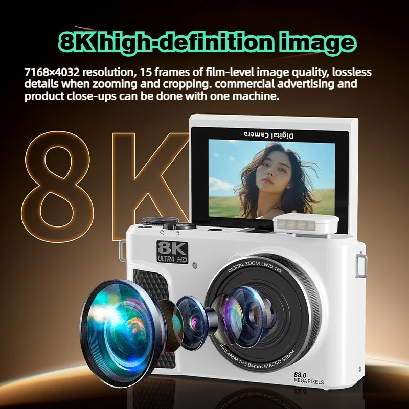 Câmera Digital WD300 8K 88MP p - Digital Photo Frame Wifi avaliação e preço
