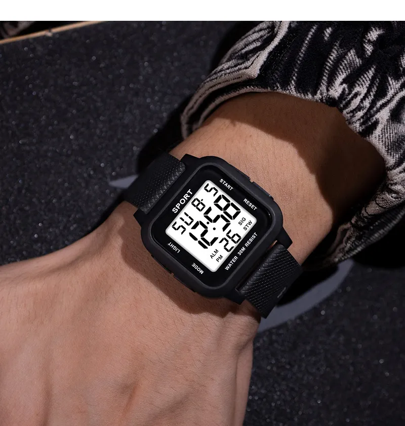 Relógio Esportivo Preto para H - Digital Alarm Clock avaliação e preço
