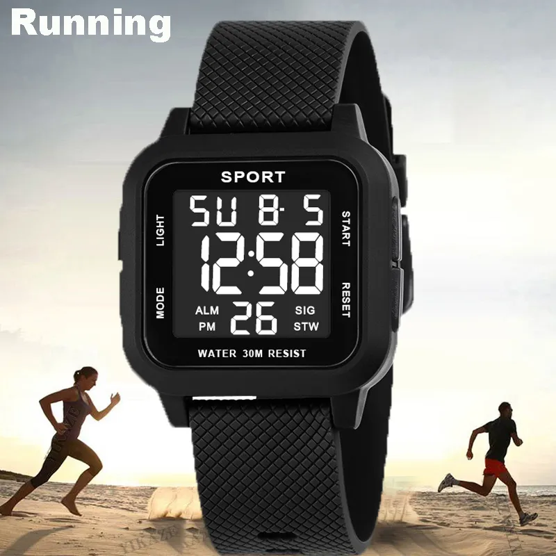Relógio Esportivo Preto para H - Digital Alarm Clock avaliação e preço